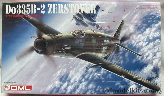 DML 1/72 Dornier Do-335 B-2 Zerstorer - Pfeil Arrow Anteater - (Do335B-2), 9006 plastic model kit